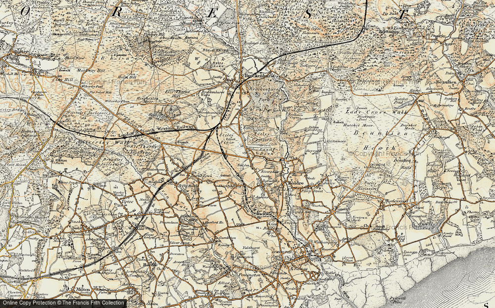 Old Map of Battramsley, 1897-1909 in 1897-1909