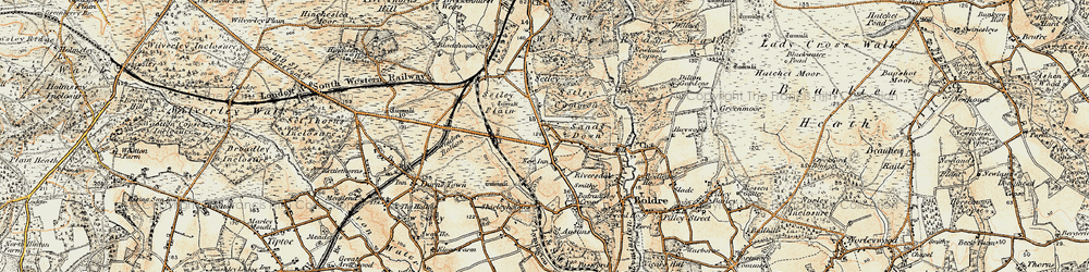 Old map of Battramsley in 1897-1909