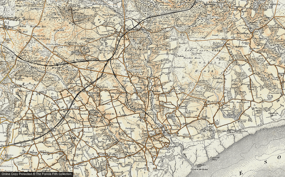 Old Map of Battramsley Cross, 1897-1909 in 1897-1909