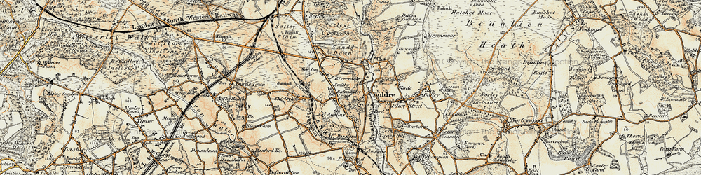 Old map of Battramsley Cross in 1897-1909