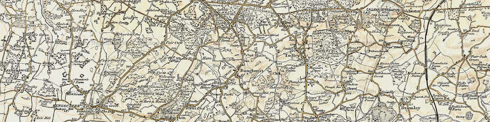 Old map of Baughurst in 1897-1900