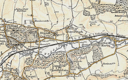 Old map of Baverstock in 1897-1899