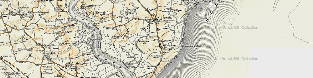 Old map of Bawdsey in 1898-1901