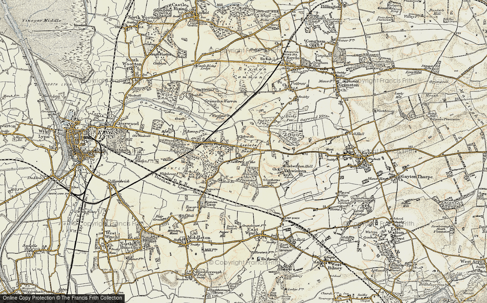 Old Map of Bawsey, 1901-1902 in 1901-1902