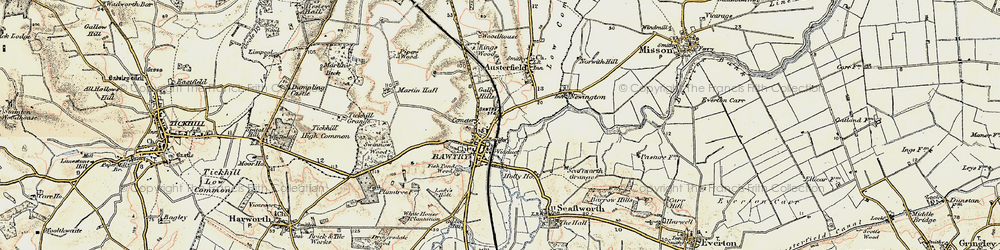 Old map of Bawtry in 1903