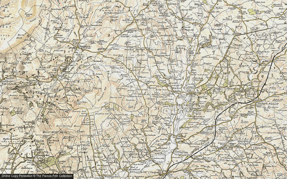 Old Map of Historic Map covering Bambers in 1903-1904