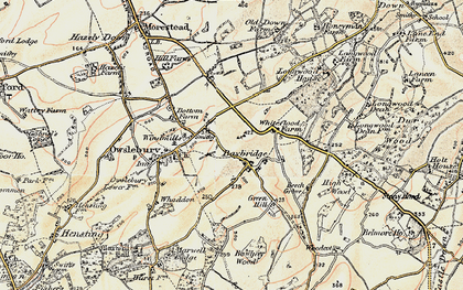 Old map of Baybridge Ho in 1897-1900