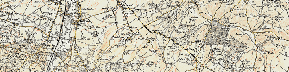 Old map of Baybridge Ho in 1897-1900