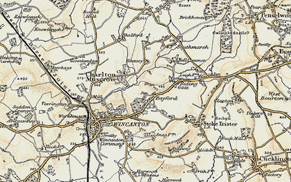 Old map of Bayford Lodge in 1897-1899