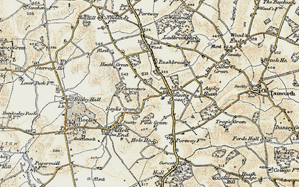 Old map of Baylis Green in 1901-1902