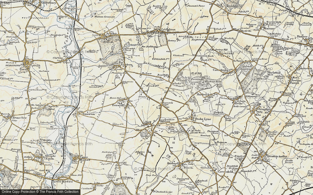Old Map of Baynard's Green, 1898-1899 in 1898-1899