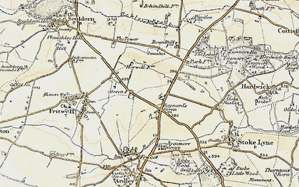 Old map of Baynard's Green in 1898-1899