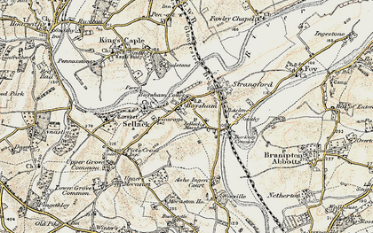 Old map of Baysham in 1899-1900