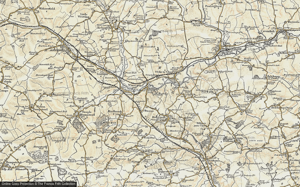 Old Map of Baythorne End, 1898-1901 in 1898-1901