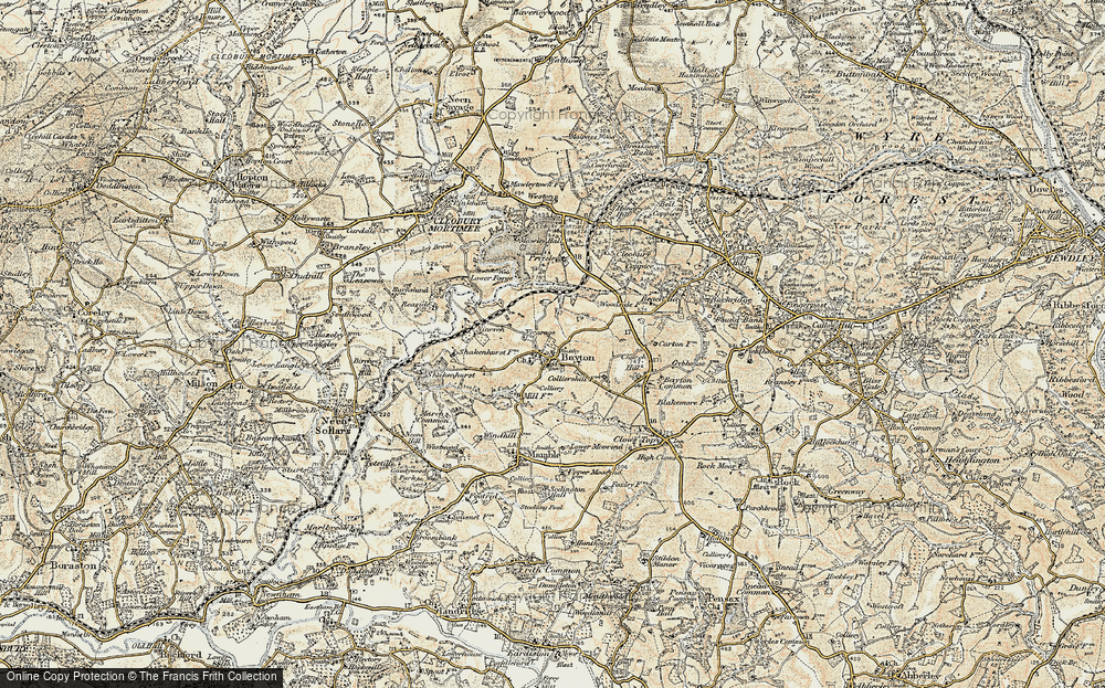 Old Map of Bayton, 1901-1902 in 1901-1902