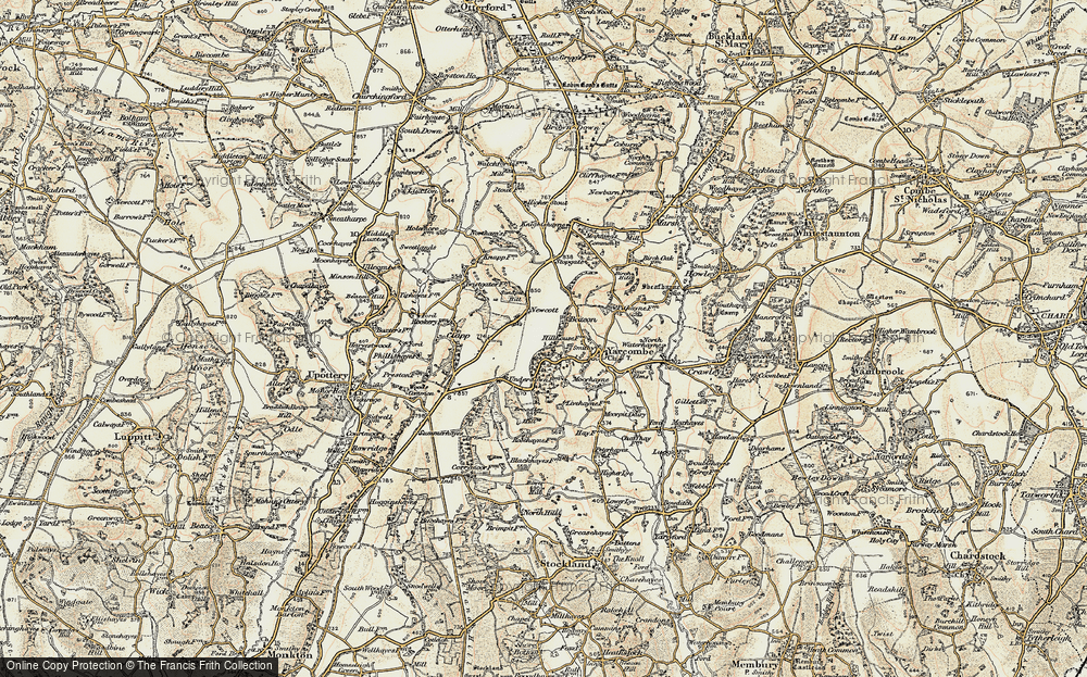 Old Map of Historic Map covering Broadley Hill in 1898-1900
