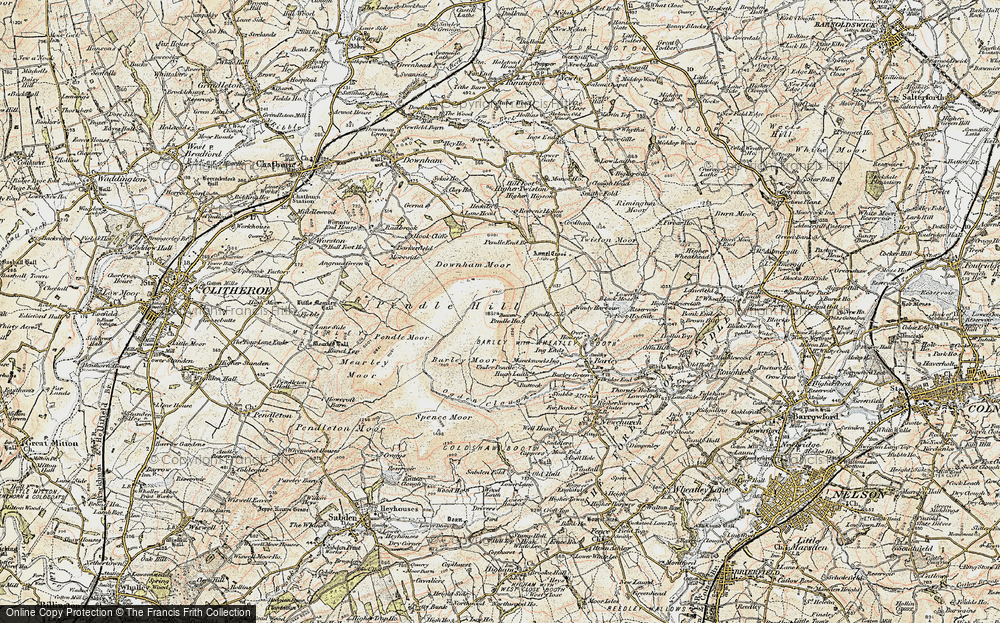 Old Map of Historic Map covering Buttock in 1903-1904
