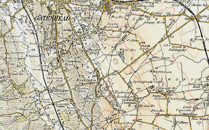 Old map of Beacon Lough in 1901-1904