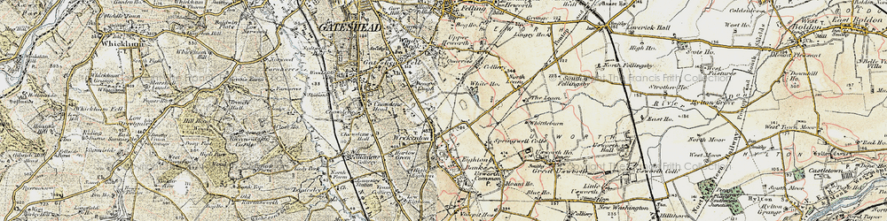 Old map of Beacon Lough in 1901-1904