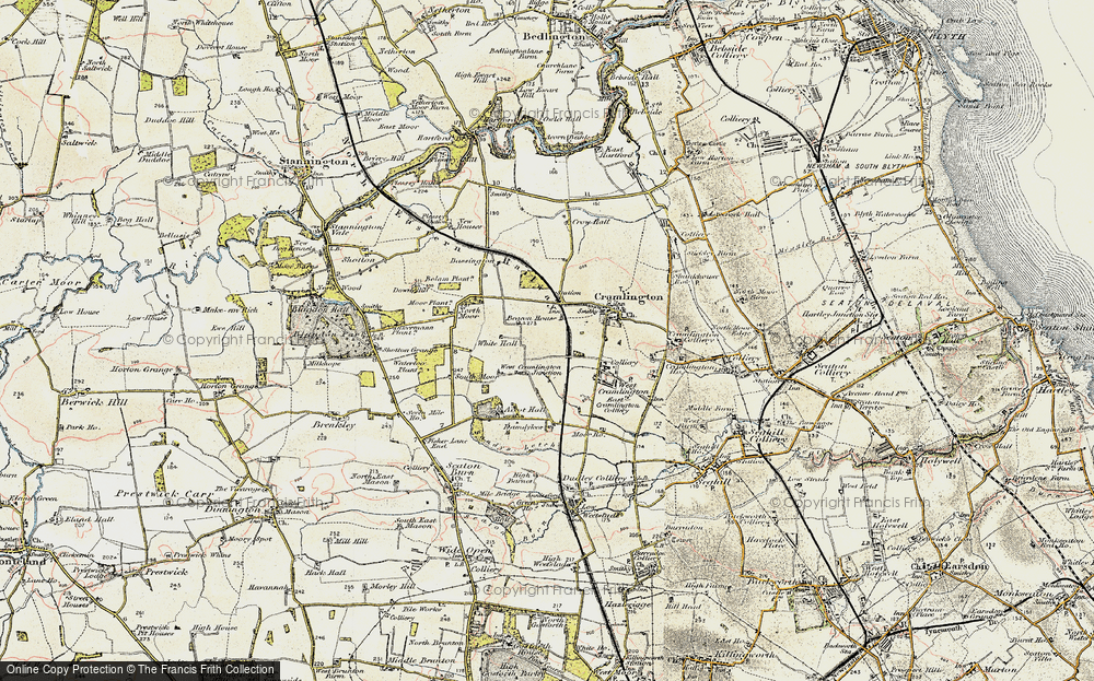 Old Map of Historic Map covering Arcot Hall in 1901-1903