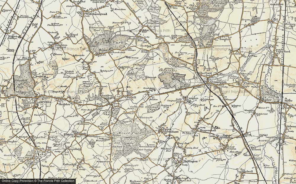 Old Map of Beadlow, 1898-1901 in 1898-1901