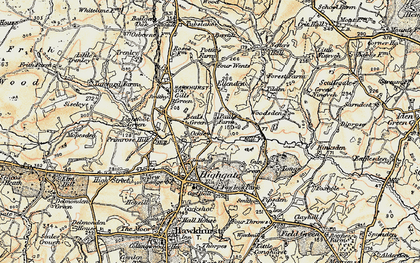 Old map of Beal's Green in 1898