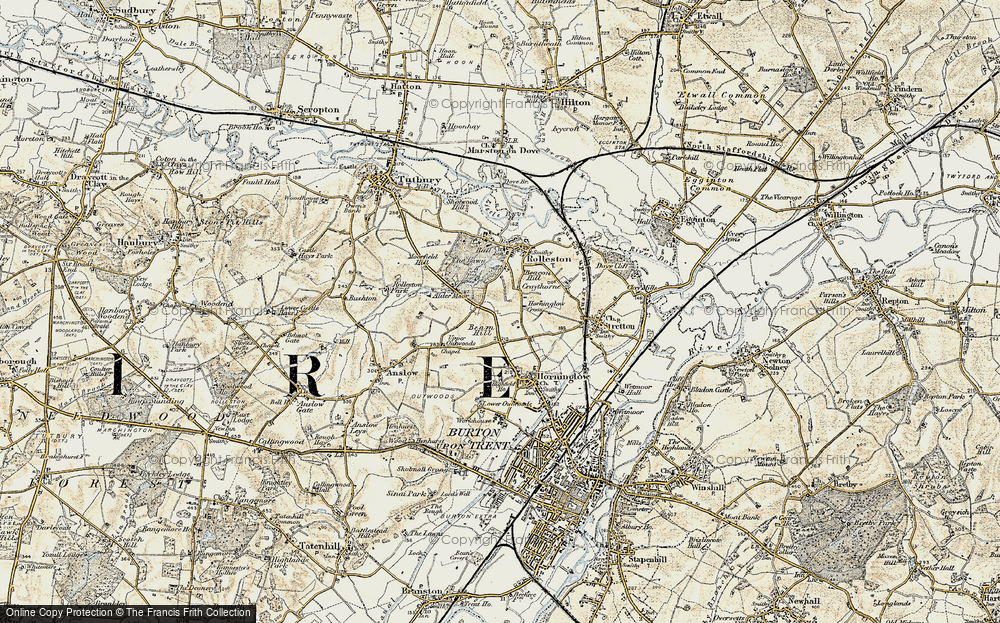 Old Map of Beam Hill, 1902 in 1902