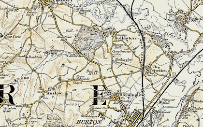 Old map of Beam Hill in 1902