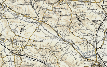 Old map of Beamhurst in 1902