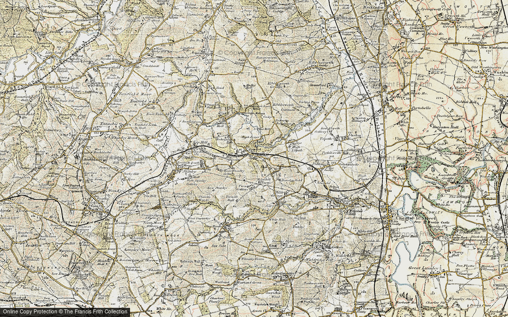 Old Map of Beamish, 1901-1904 in 1901-1904