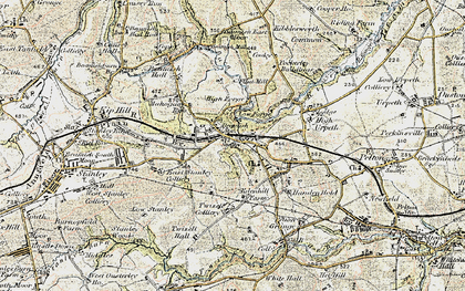 Old map of Beamish in 1901-1904