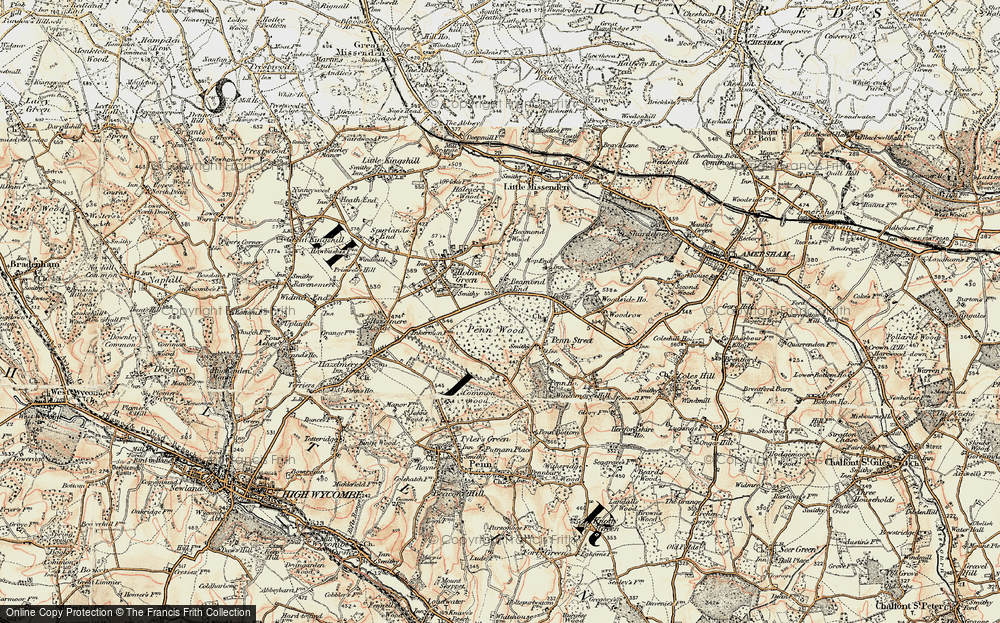 Old Map of Beamond End, 1897-1898 in 1897-1898