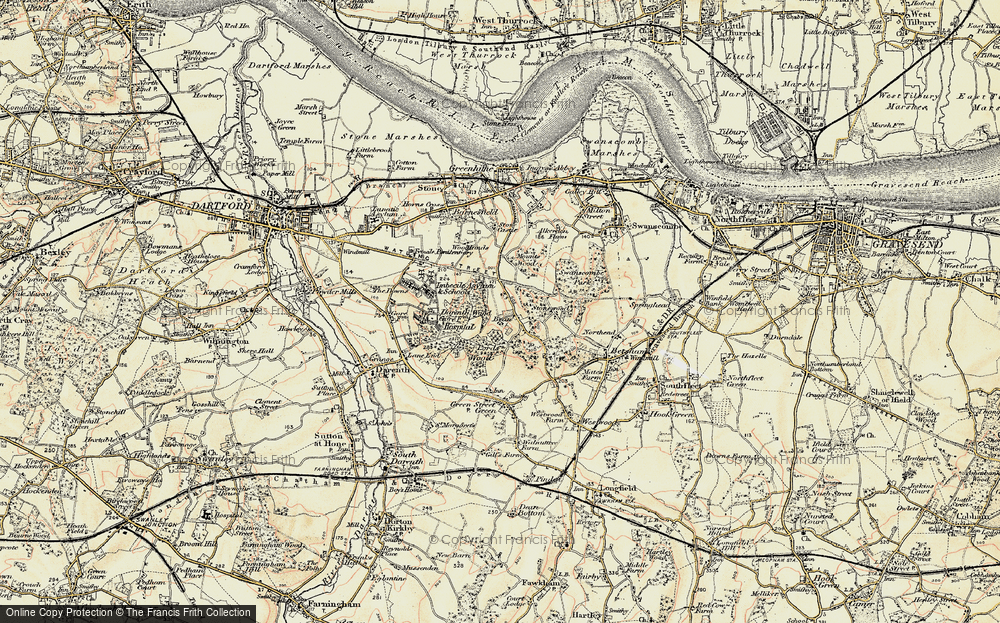 Old Map of Bean, 1897-1898 in 1897-1898