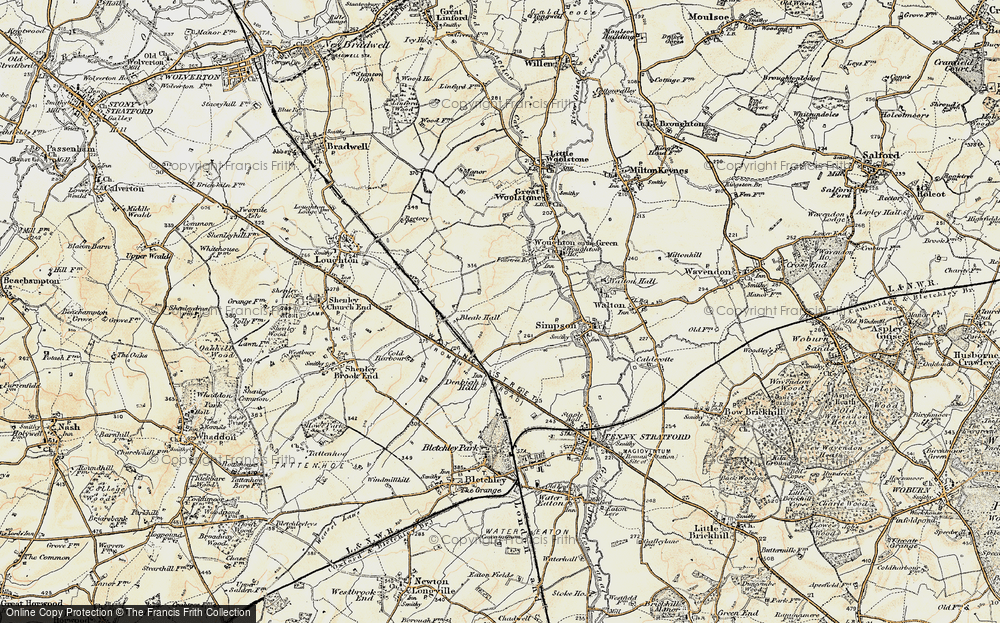 Old Map of Beanhill, 1898-1901 in 1898-1901