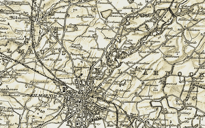 Old map of Bringan in 1905-1906