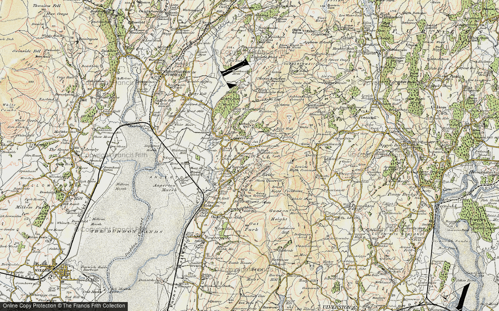 Old Map of Historic Map covering Beck Stones in 1903-1904