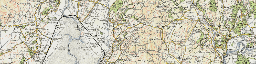 Old map of Beck Stones in 1903-1904