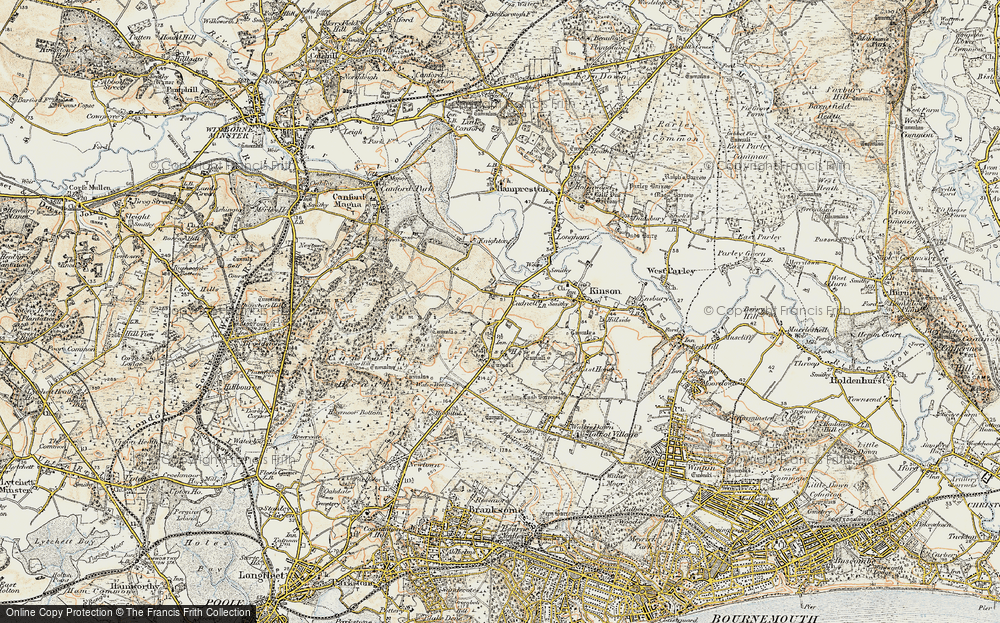 Old Map of Bear Cross, 1897-1909 in 1897-1909