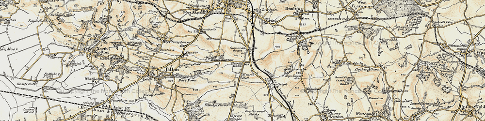 Old map of Beardly Batch in 1899