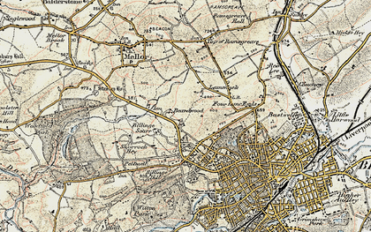 Old map of Billinge Scarr in 1903