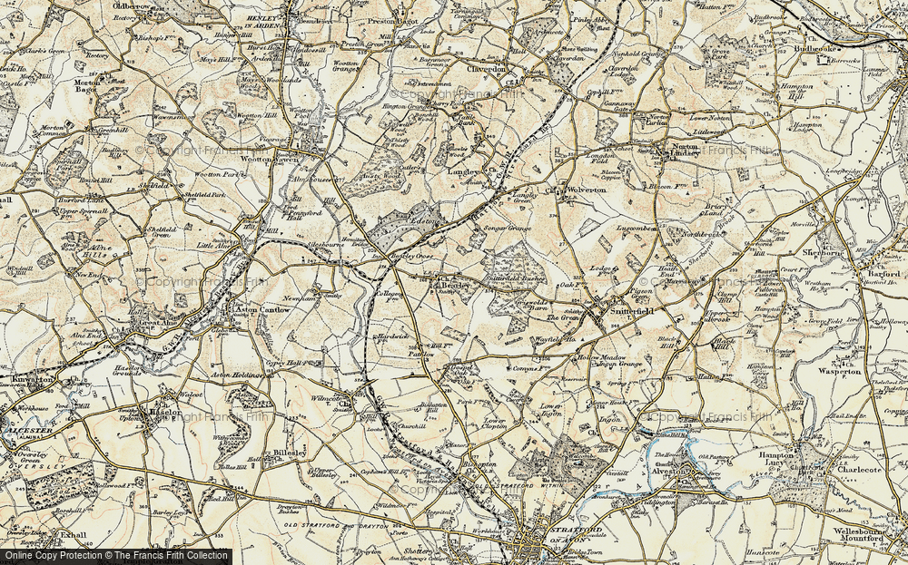 Old Map of Bearley, 1899-1902 in 1899-1902