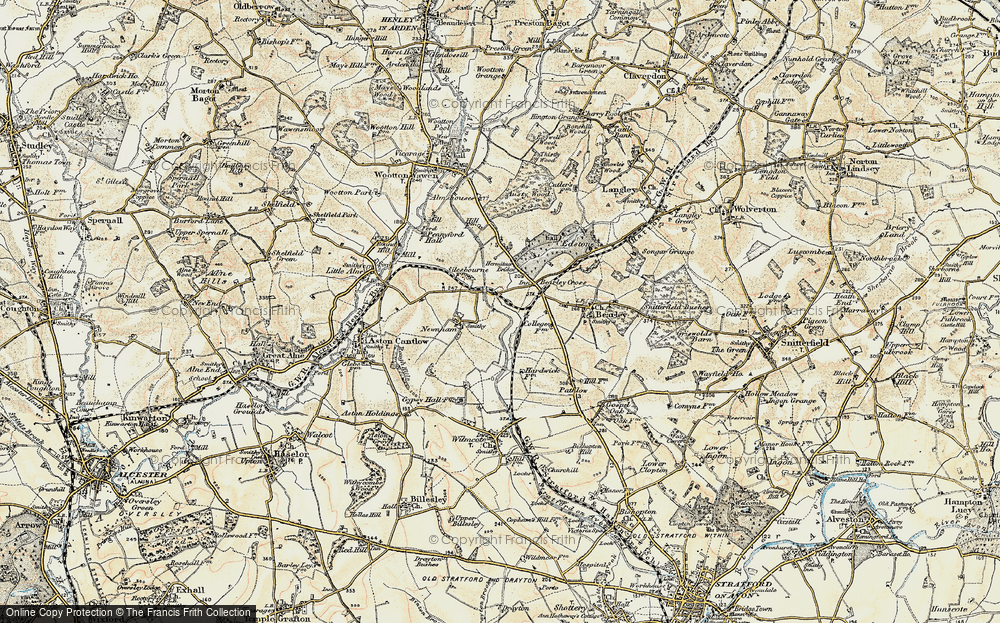 Old Map of Bearley Cross, 1899-1902 in 1899-1902
