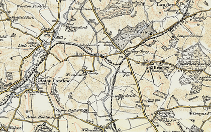 Old map of Bearley Cross in 1899-1902