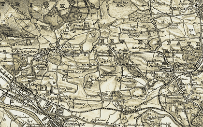 Old map of Bearsden in 1904-1905