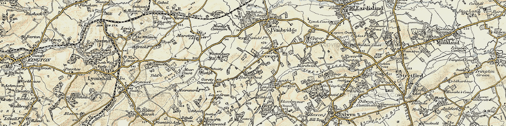 Old map of Bearwood in 1900-1903