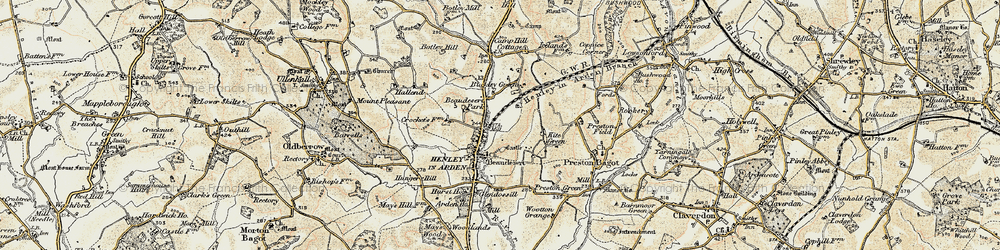 Old map of Beaudesert in 1901-1902