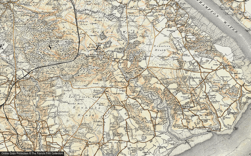 Old Map of Beaulieu, 1897-1909 in 1897-1909