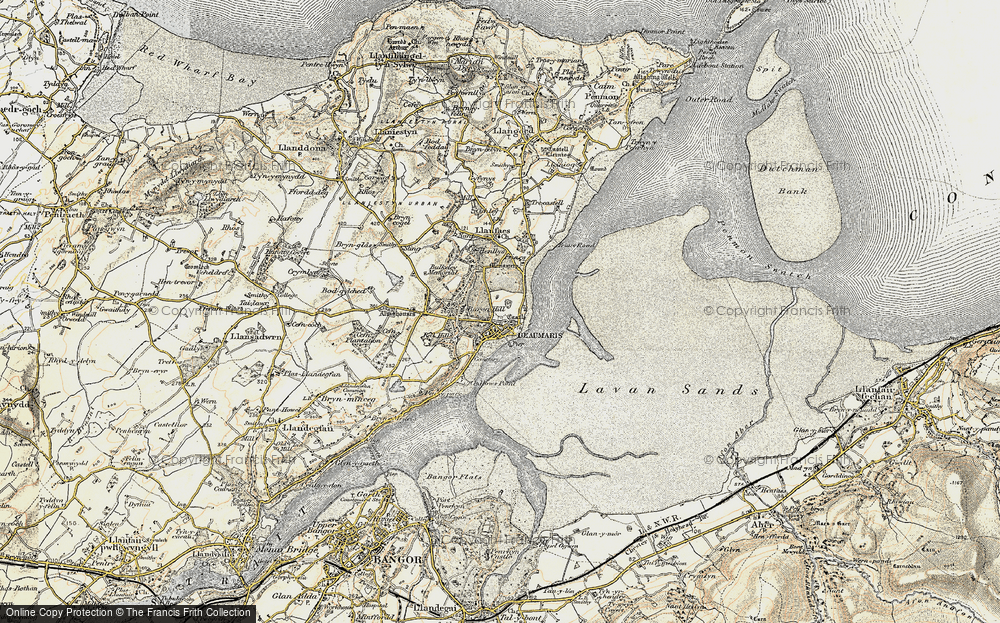 OLD ONE INCH MAP BEAUMARIS LLANDUDNO 1903 CONWAY LLANGOED PENMAENMAWR 