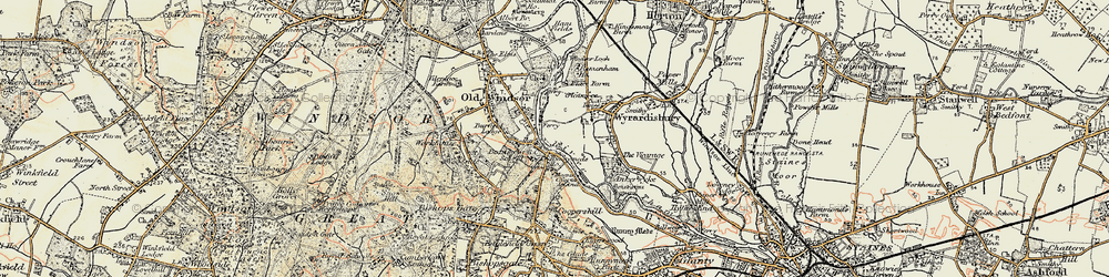 Old map of Woodside in 1897-1909
