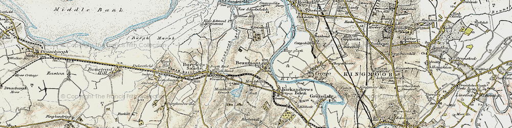 Old map of Beaumont in 1901-1904